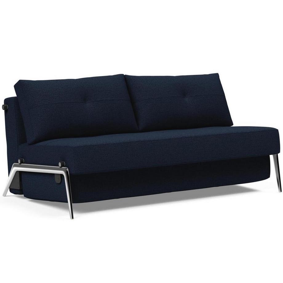 mutoni Canapé-lit Cubed 160 Aluminium - Mixed Dance Blue  