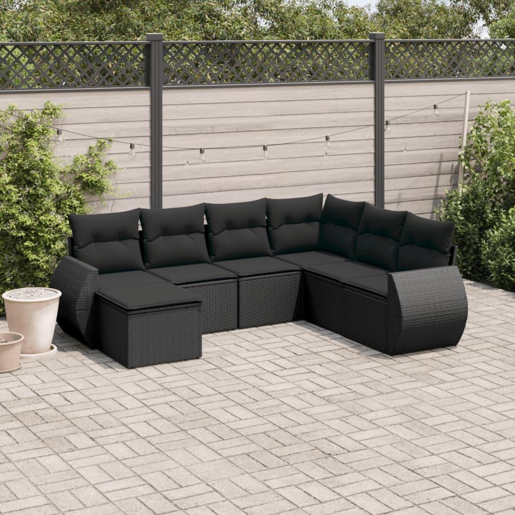 VidaXL set divano da giardino Polirattan  