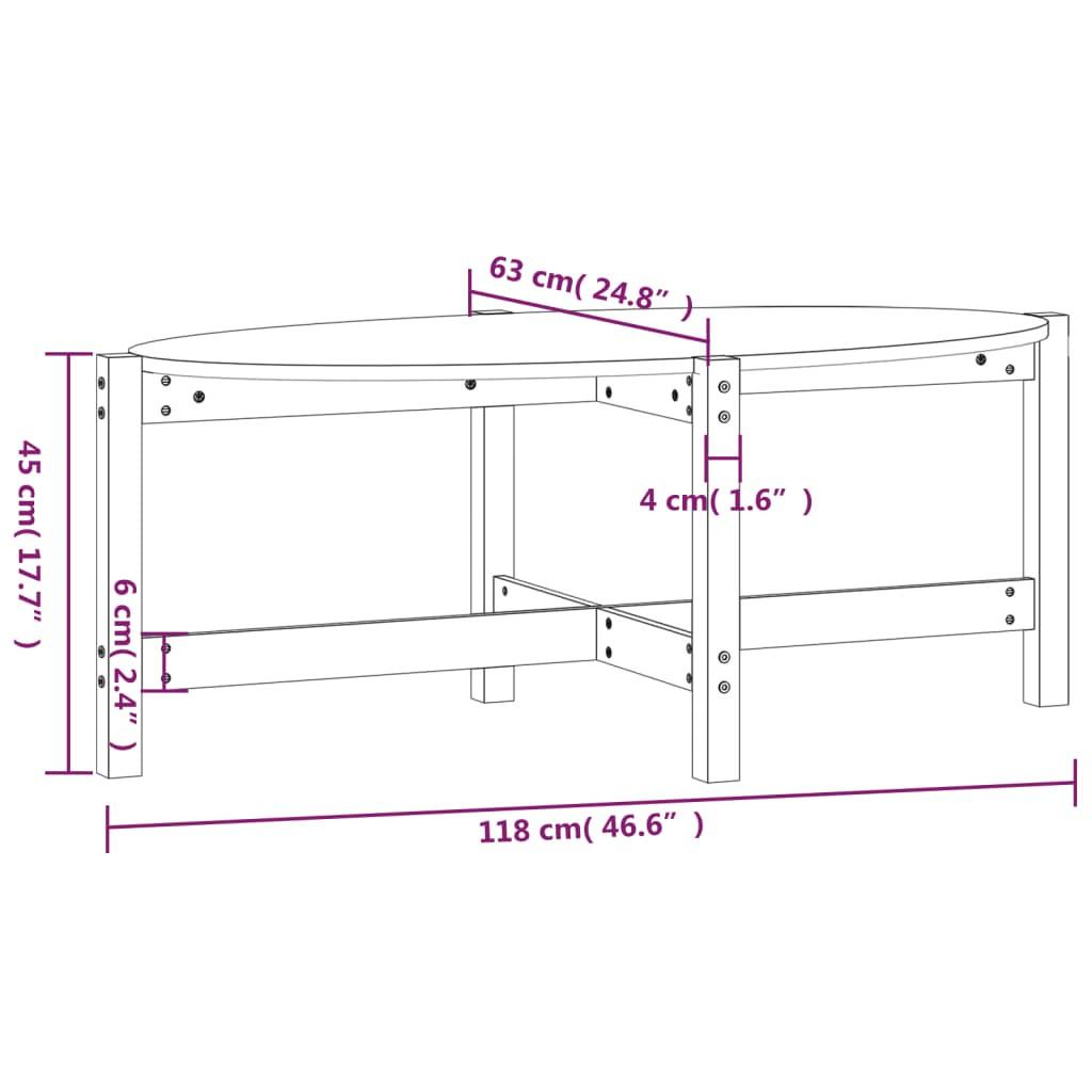 VidaXL Table basse bois  