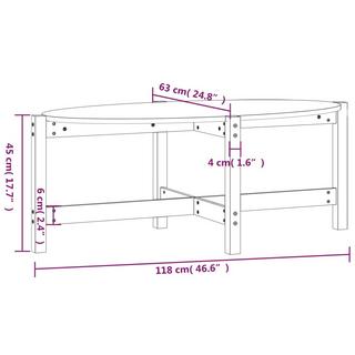 VidaXL Table basse bois  