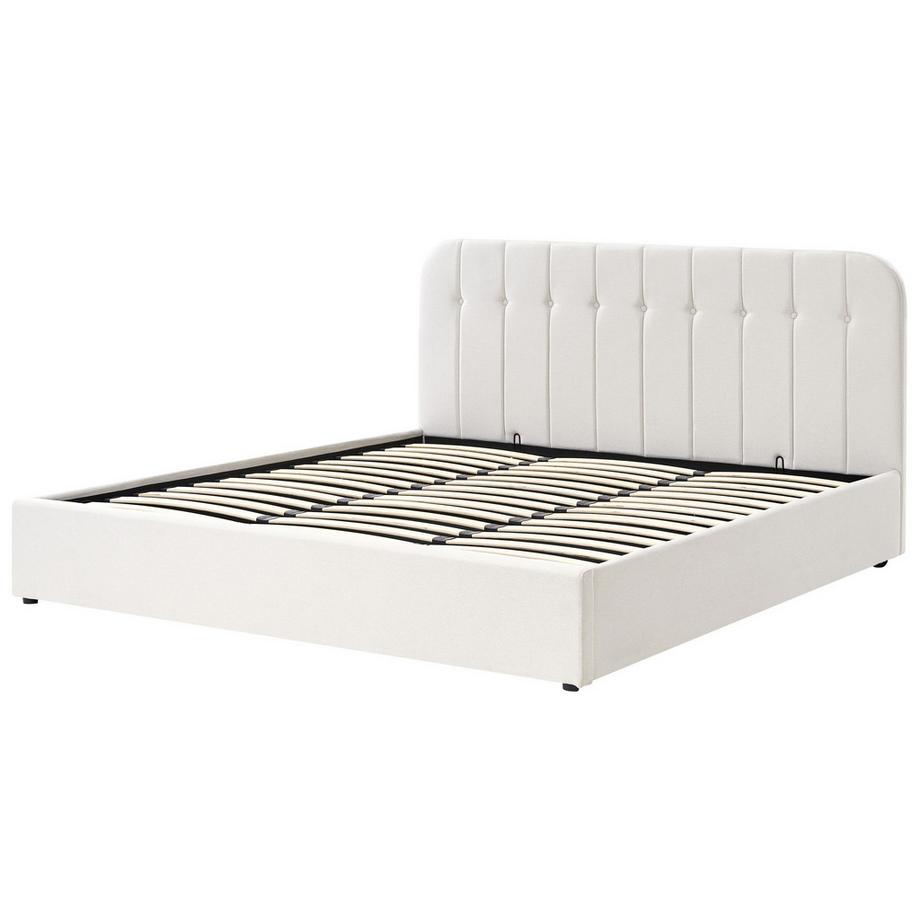 Beliani Letto contenitore en Tessuto Moderno CHALLANS  