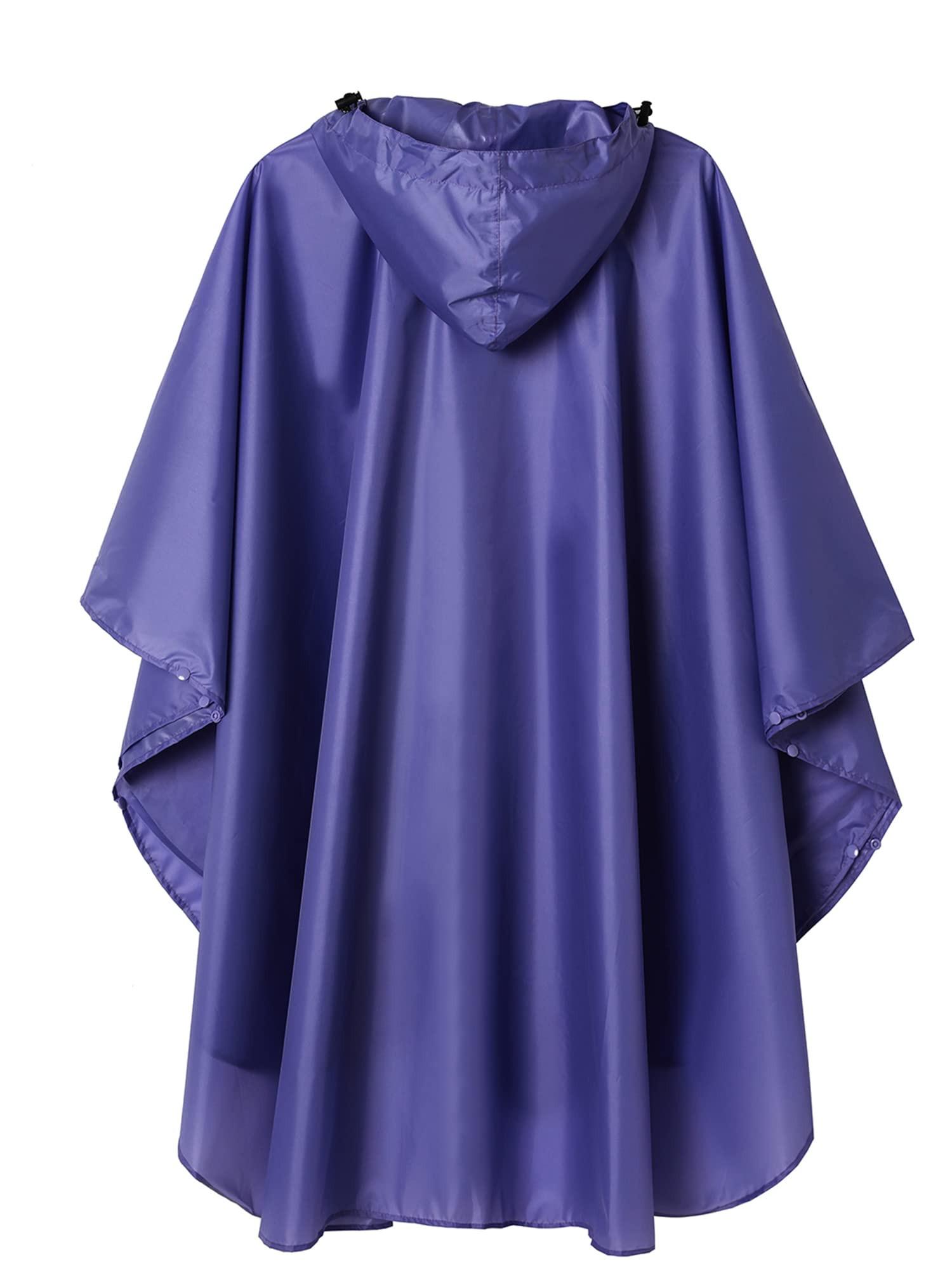 Alopini Kapuzen Regencape mit Reissverschluss Wiederverwendbarer Regenmantel  
