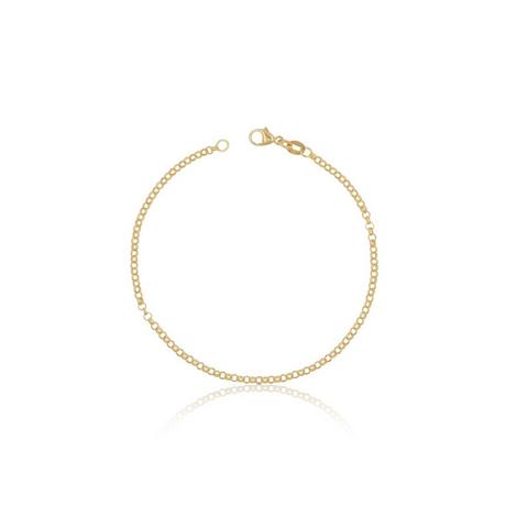 MUAU Schmuck  Bracelet jaseron en or jaune 750, 19cm, 2,4mm 