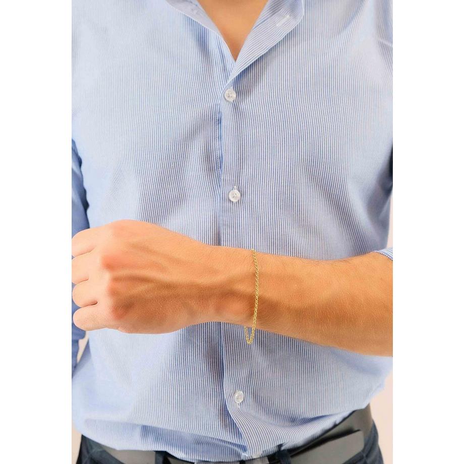 MUAU Schmuck  Bracelet Erbs Gelbgold 750, 19cm, 2.4mm 