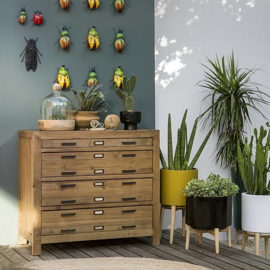 AM.PM Cache-pot sur pied en hévéa H70cm  