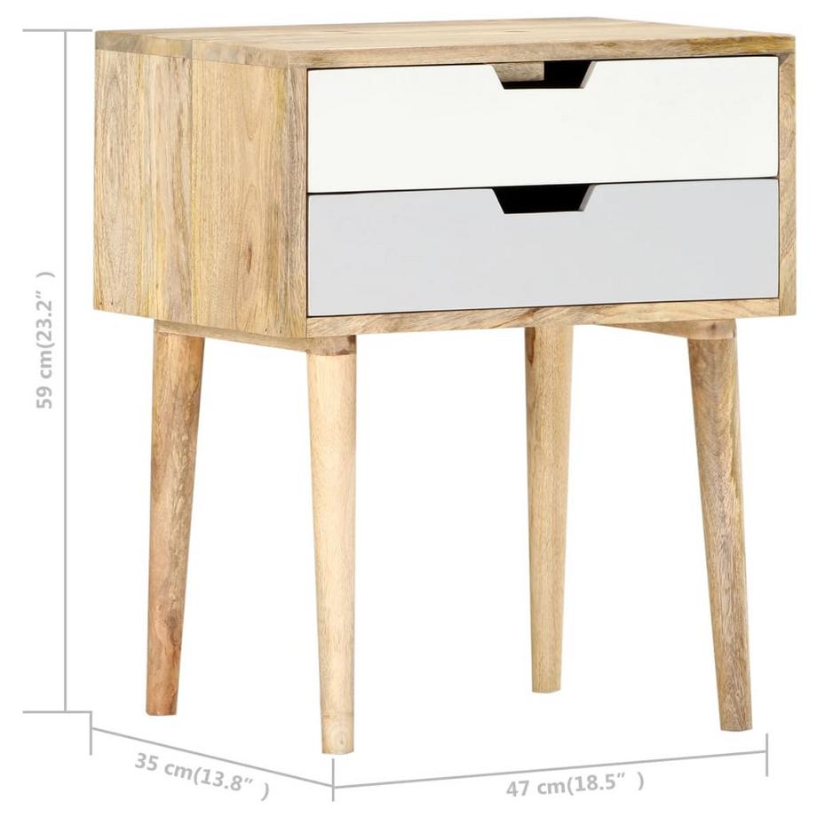 VidaXL Table de chevet bois  