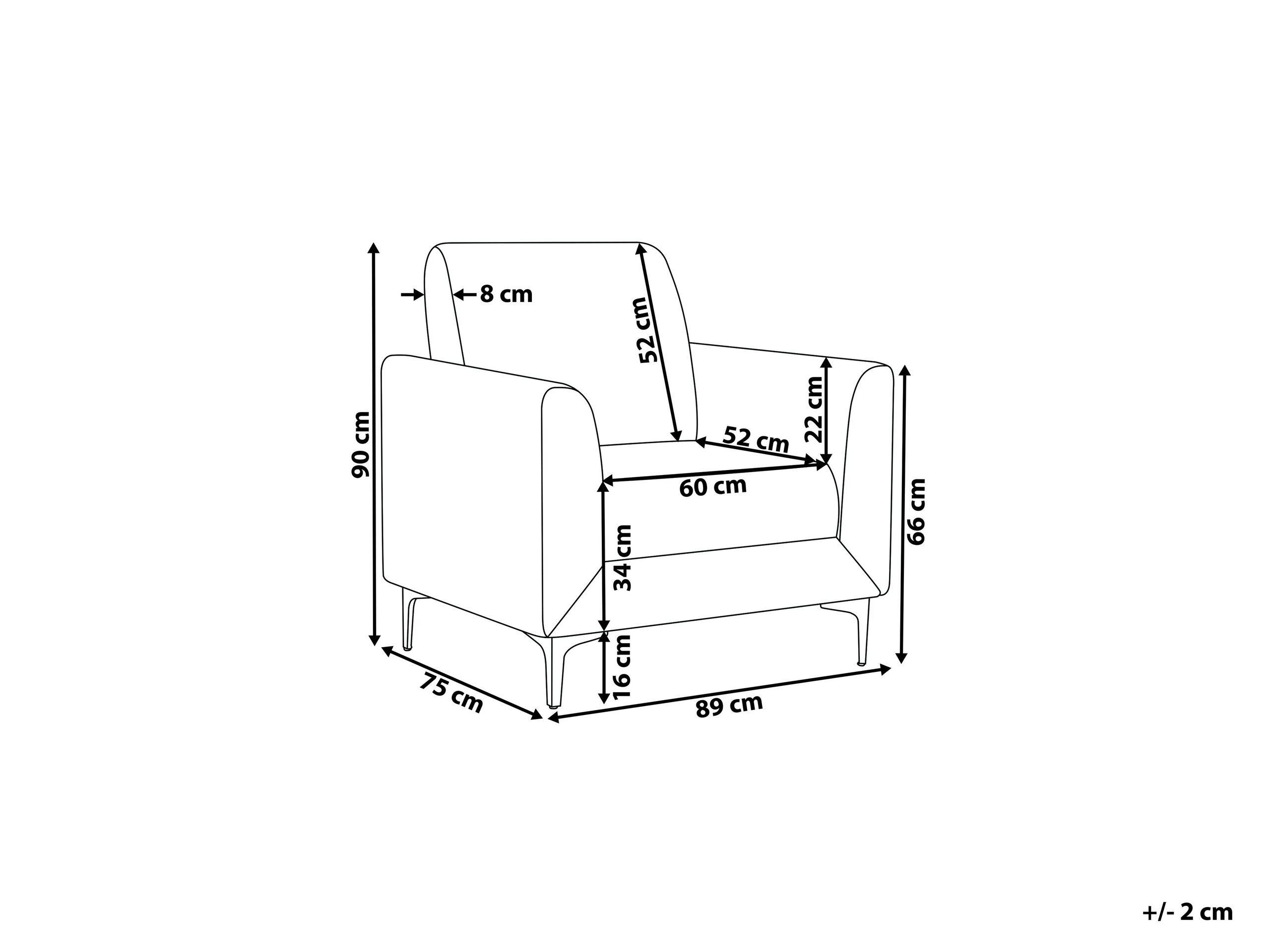 Beliani Sessel aus Polyester Modern FENES  