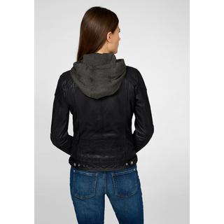 RICANO  Lederjacke Ines, Bikerjacke mit abtrennbarer Kapuze 