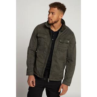 JP1880  Veste en coton rustique, délavage vintage olive foncé 