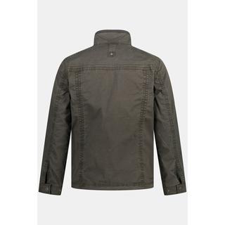 JP1880  Veste en coton rustique, délavage vintage olive foncé 