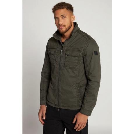 JP1880  Veste en coton rustique, délavage vintage olive foncé 