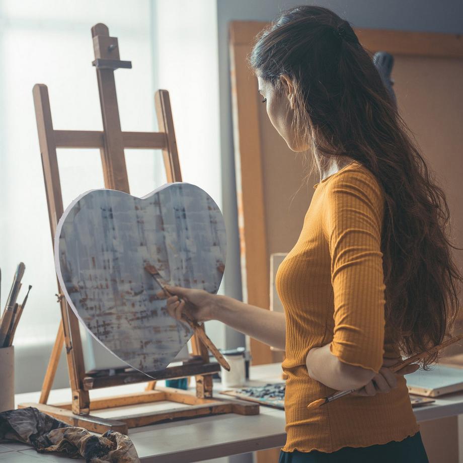 B2X Coeur en toile, lot de 6  