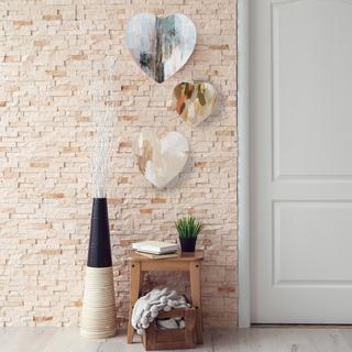 B2X Herz aus Leinwand, 6er-Set  