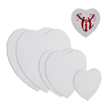 Herz aus Leinwand, 6er-Set