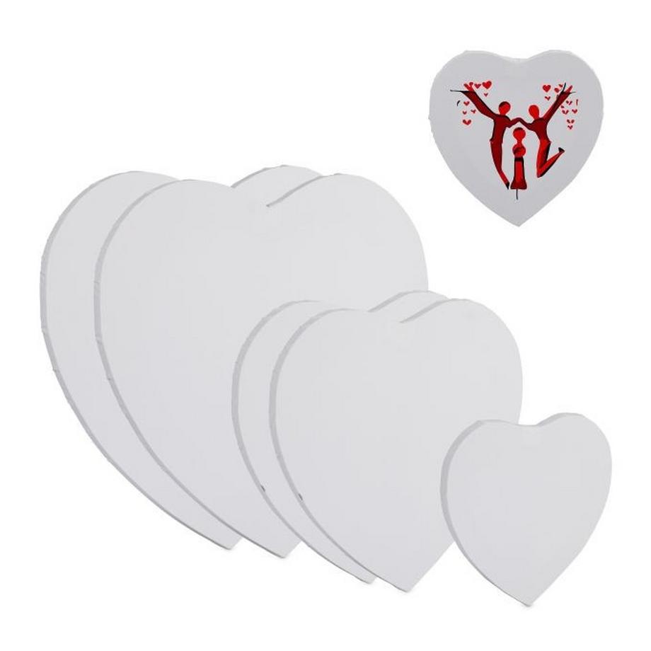 B2X Coeur en toile, lot de 6  