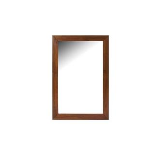 Vente-unique Miroir rectangulaire en teck foncé - 60 x 90 cm - AMLAPURA  