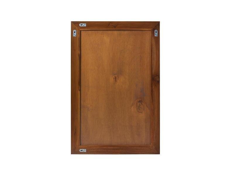 Vente-unique Spiegel rechteckig - Dunkles Teakholz - 60 x 90 cm - AMLAPURA  