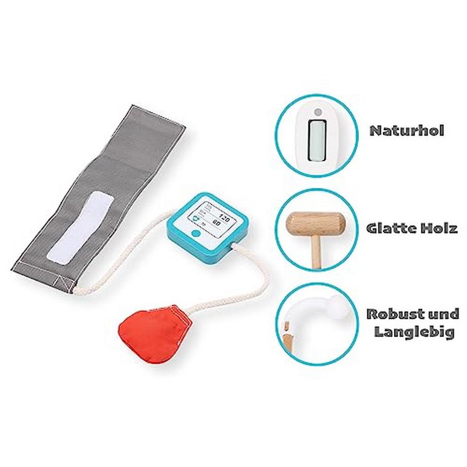 Activity-board  Arztkoffer Kinder, 22 Stücke Doktorkoffer Kinder, Arzt Kostüm Kinder mit Stethoskop, Arzt Spielzeug 