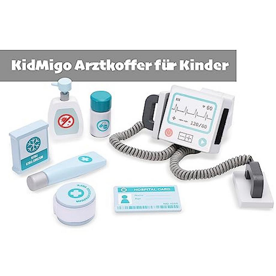 Activity-board  Arztkoffer Kinder, 22 Stücke Doktorkoffer Kinder, Arzt Kostüm Kinder mit Stethoskop, Arzt Spielzeug 