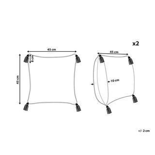 Beliani Kissen 2er Set aus Baumwolle Boho ARALIA  
