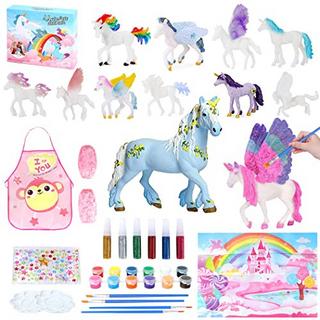 Activity-board  Einhorn Geschenk, Einhorn Färbeset für Kinder mit 12 Einhörnern, Bastelset Kinder Mädchen Geschenke Geburtstag, Einhorn Spielzeug 