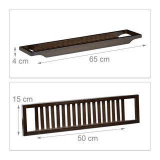 B2X Ablage für Badewanne Bambus lackiert  