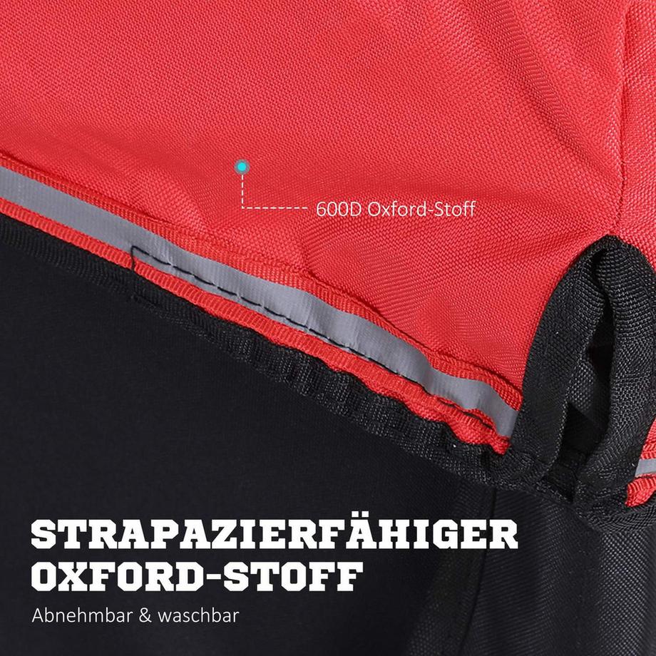 Northio  Lastenanhänger Transportanhänger Lasten-Fahrradanhänger Schwarz+Rot 