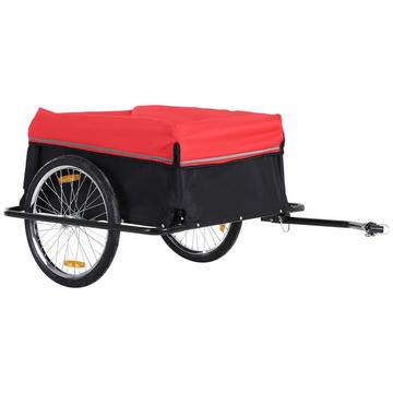 Remorque Cargo Remorque De Transport Remorque Vélo Cargo Noir+Rouge