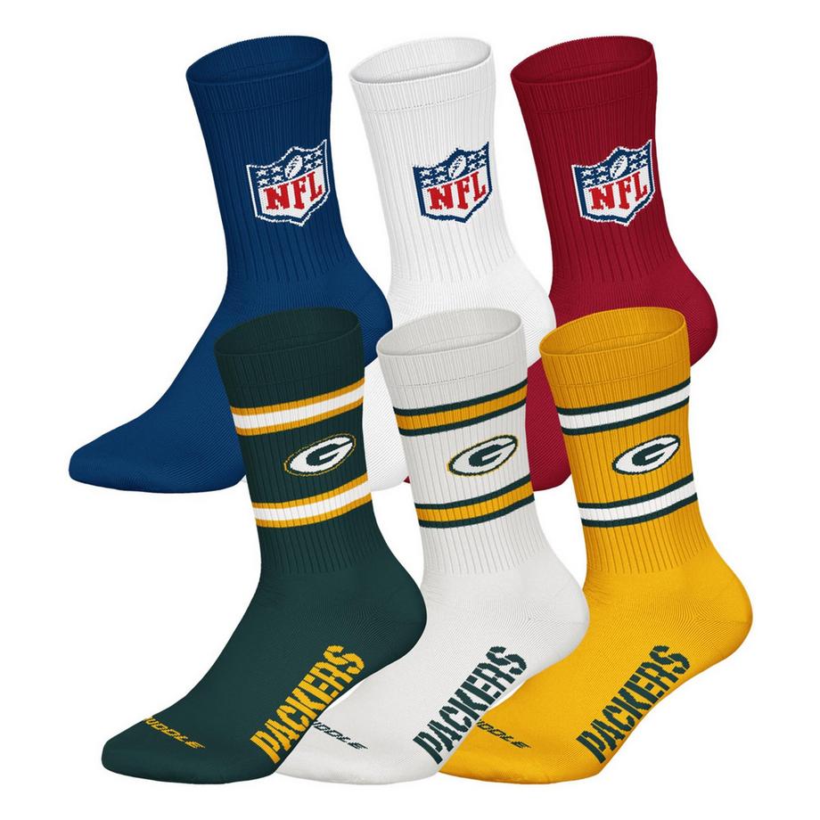 Chaussettes  Pack de 6 Stretch-NFL 6Pack Crew Socks