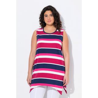 Ulla Popken Ringel A-Linie Ärmelloses Longtop Rundhals  