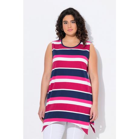 Ulla Popken Ringel A-Linie Ärmelloses Longtop Rundhals  