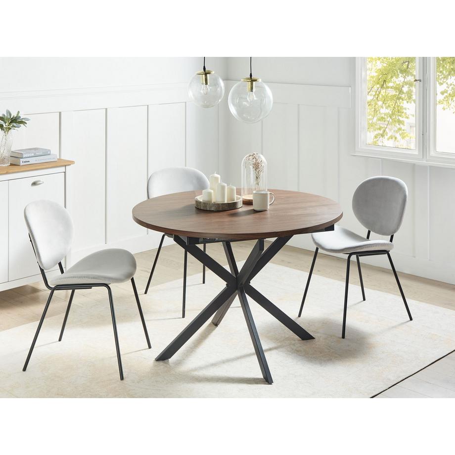 Beliani Table de salle à manger extensible en MDF  FRIONA  