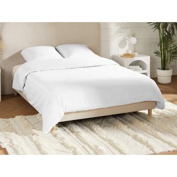 Completo lenzuola in Satin 108 fili/cm² Copripiumino 220x240 cm + 2 Federe 63x63 cm Bianco - TALORA di PALACIO