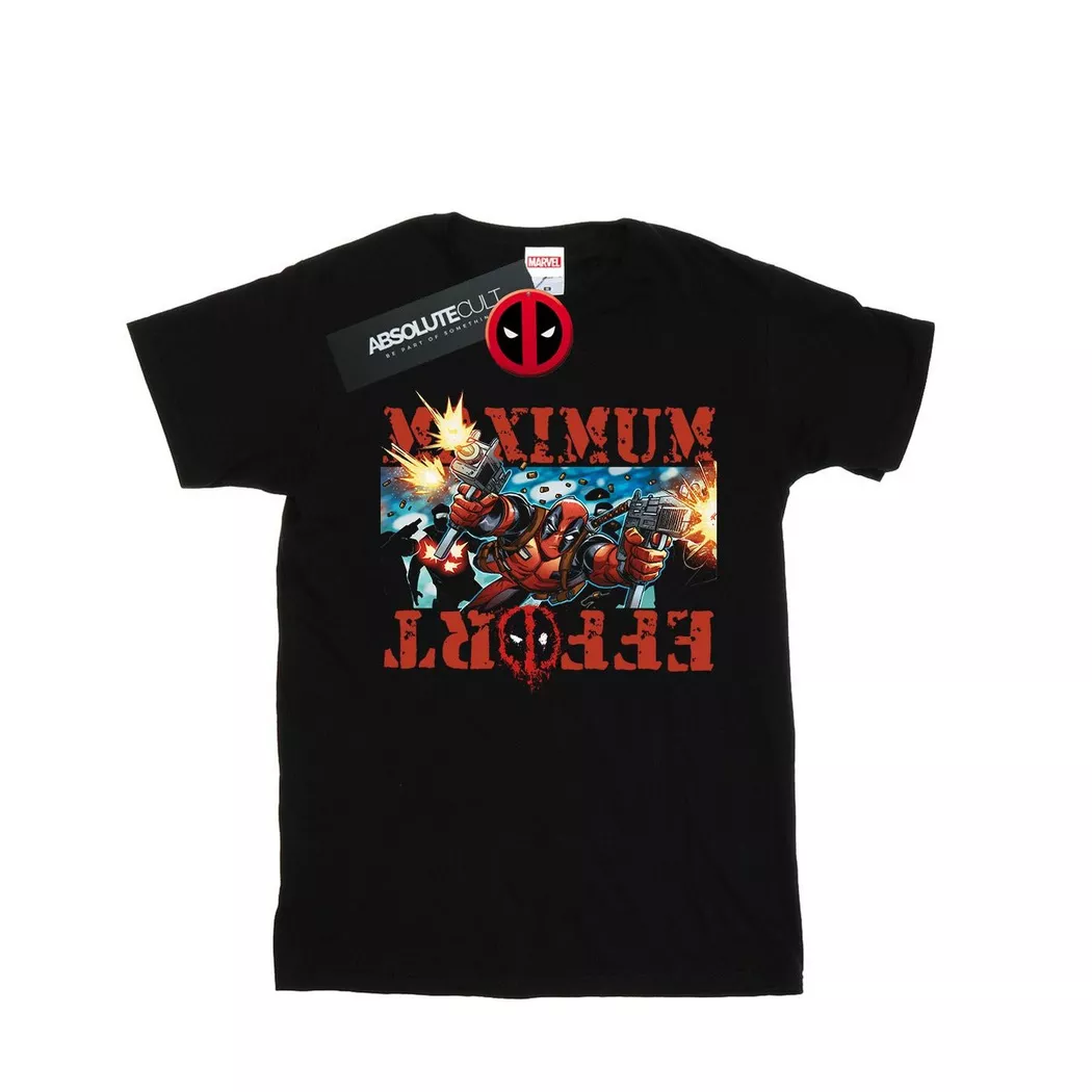 MARVEL - Maximum Effort TShirt, für Damen, Schwarz, Größe S
