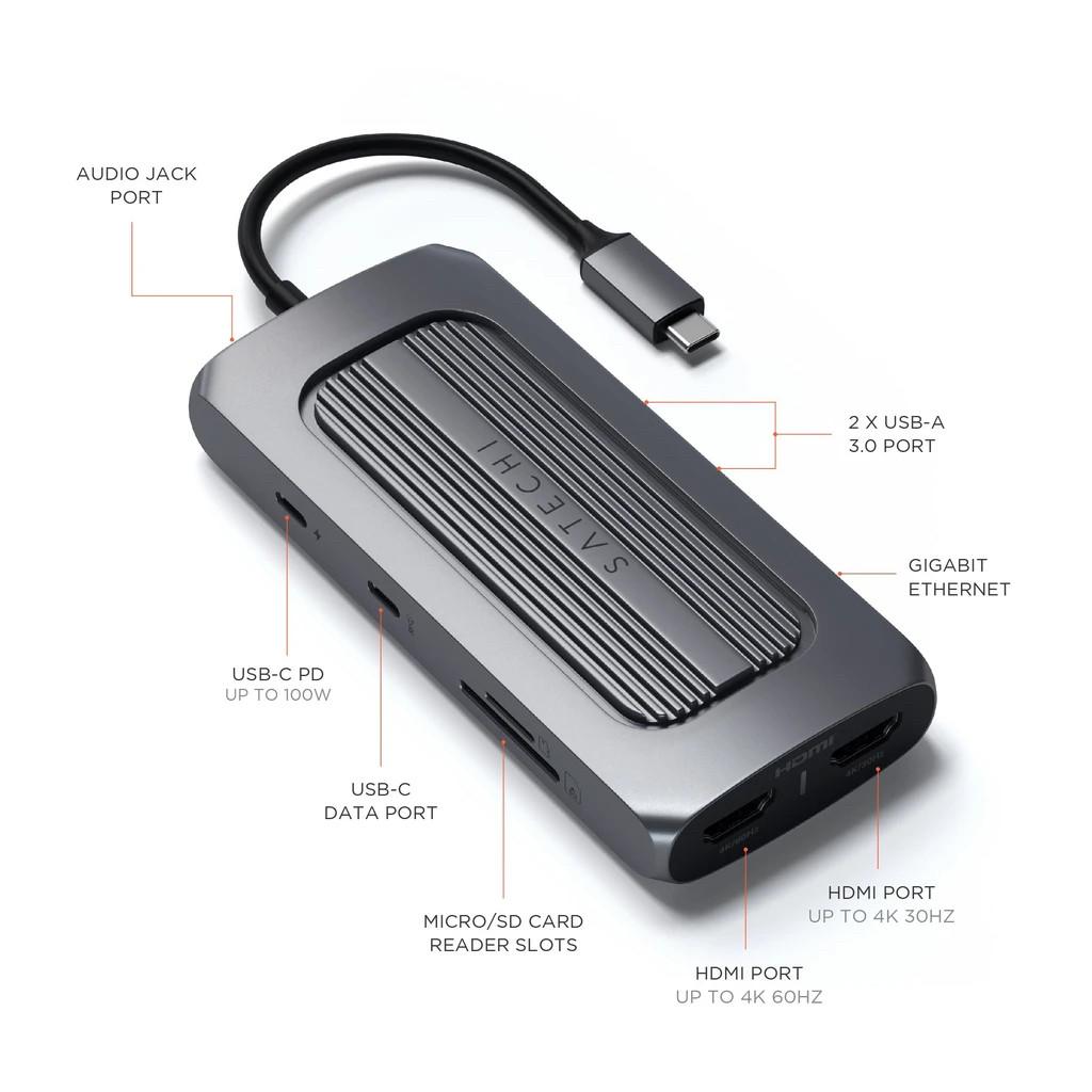 SATECHI  USB-C Multiport Hub MX con 10 porte 