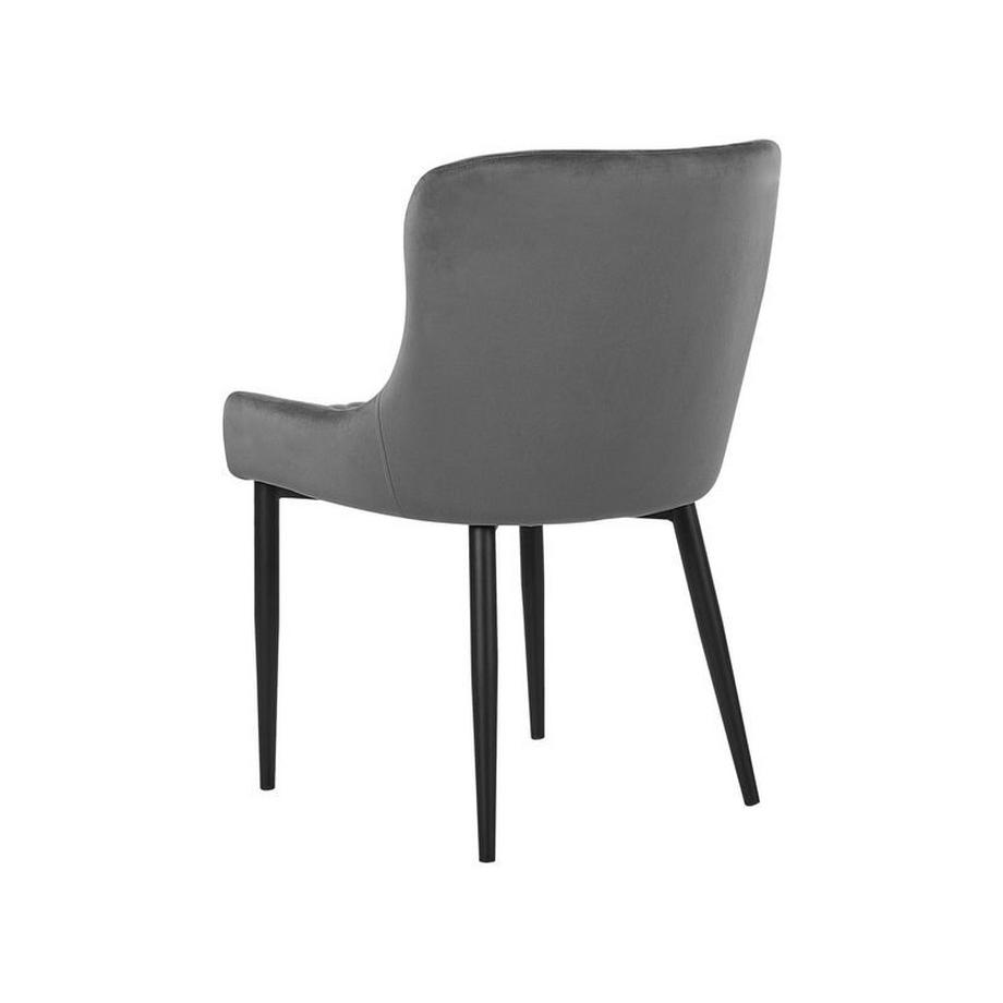 Beliani Lot de 2 chaises de salle à manger en Velours Glamour SOLANO  