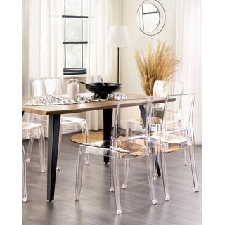 Beliani Lot de 2 chaises en Polycarbonate Moderne WESTBRIDGE  