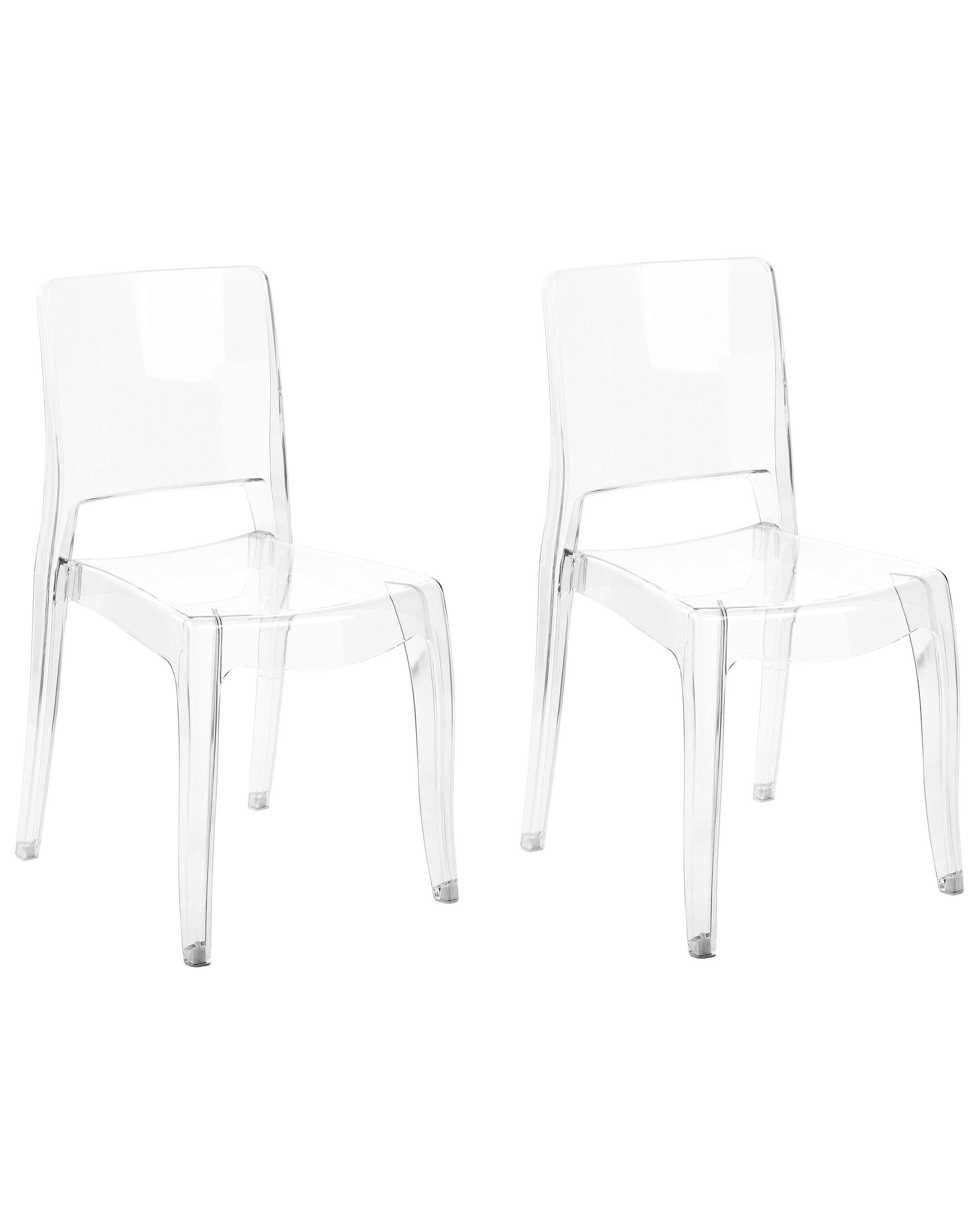 Beliani Lot de 2 chaises en Polycarbonate Moderne WESTBRIDGE  