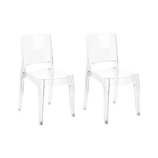 Beliani Lot de 2 chaises en Polycarbonate Moderne WESTBRIDGE  