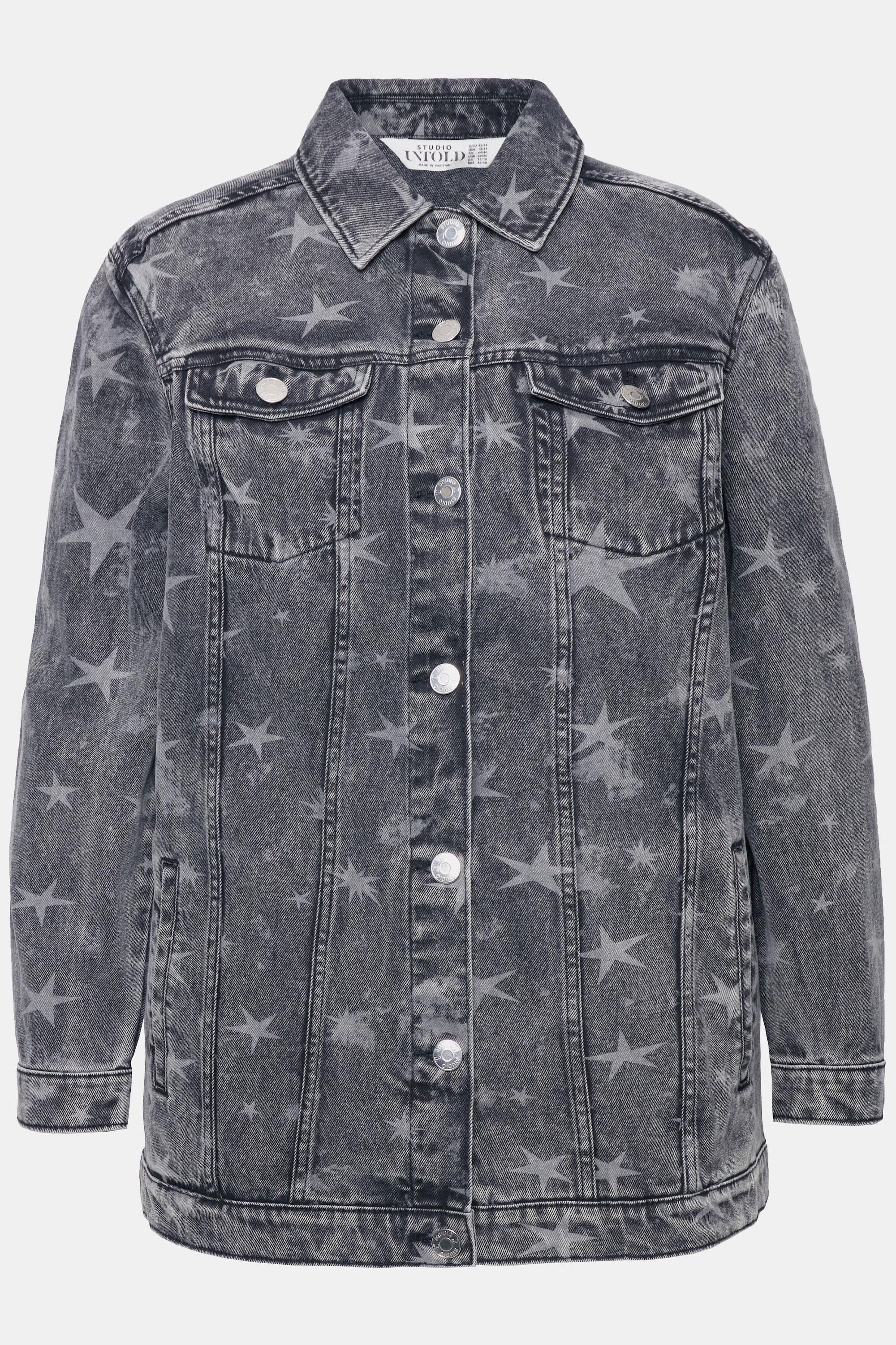 Studio Untold  Veste en jean oversize, imprimé étoiles 