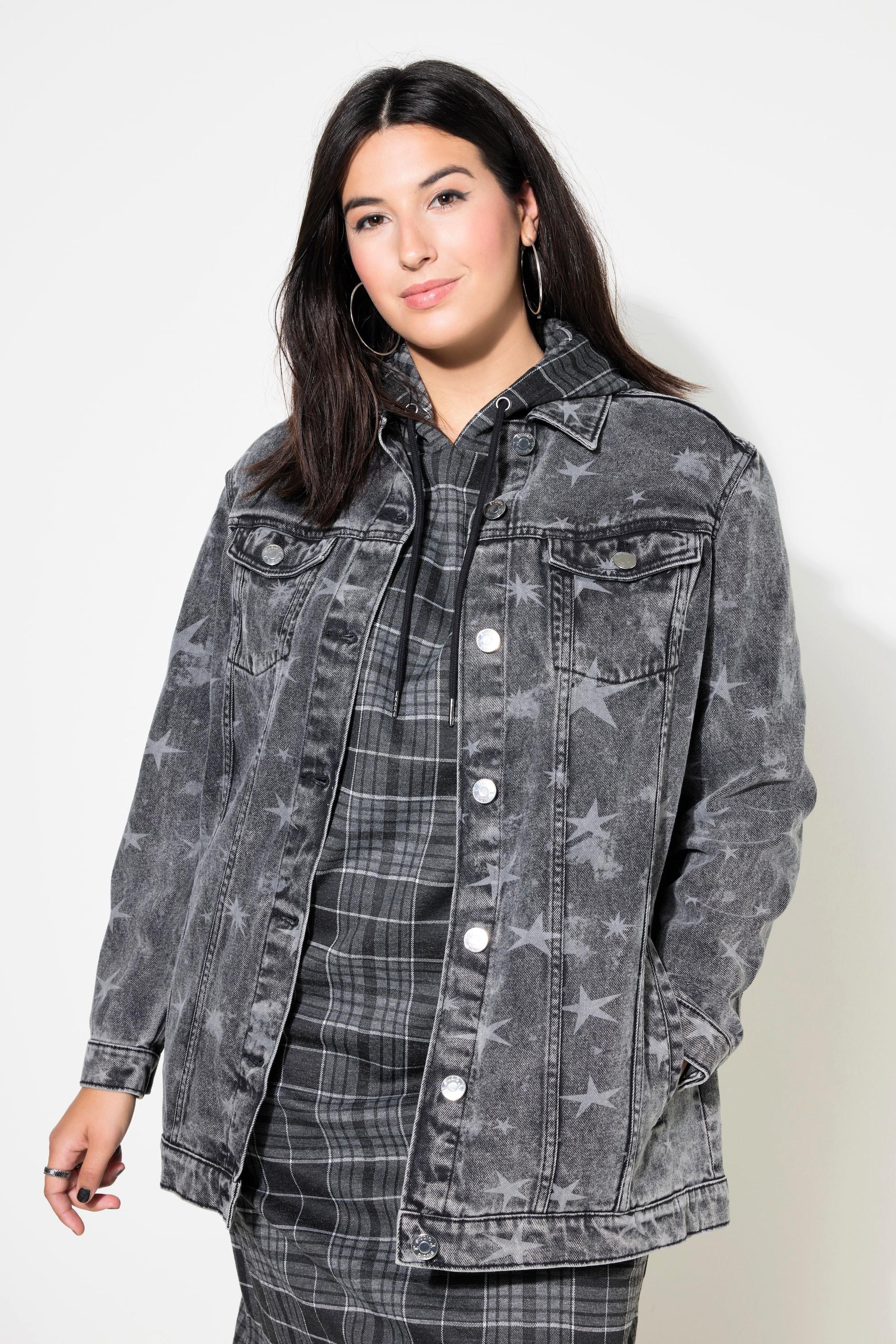 Studio Untold  Veste en jean oversize, imprimé étoiles 