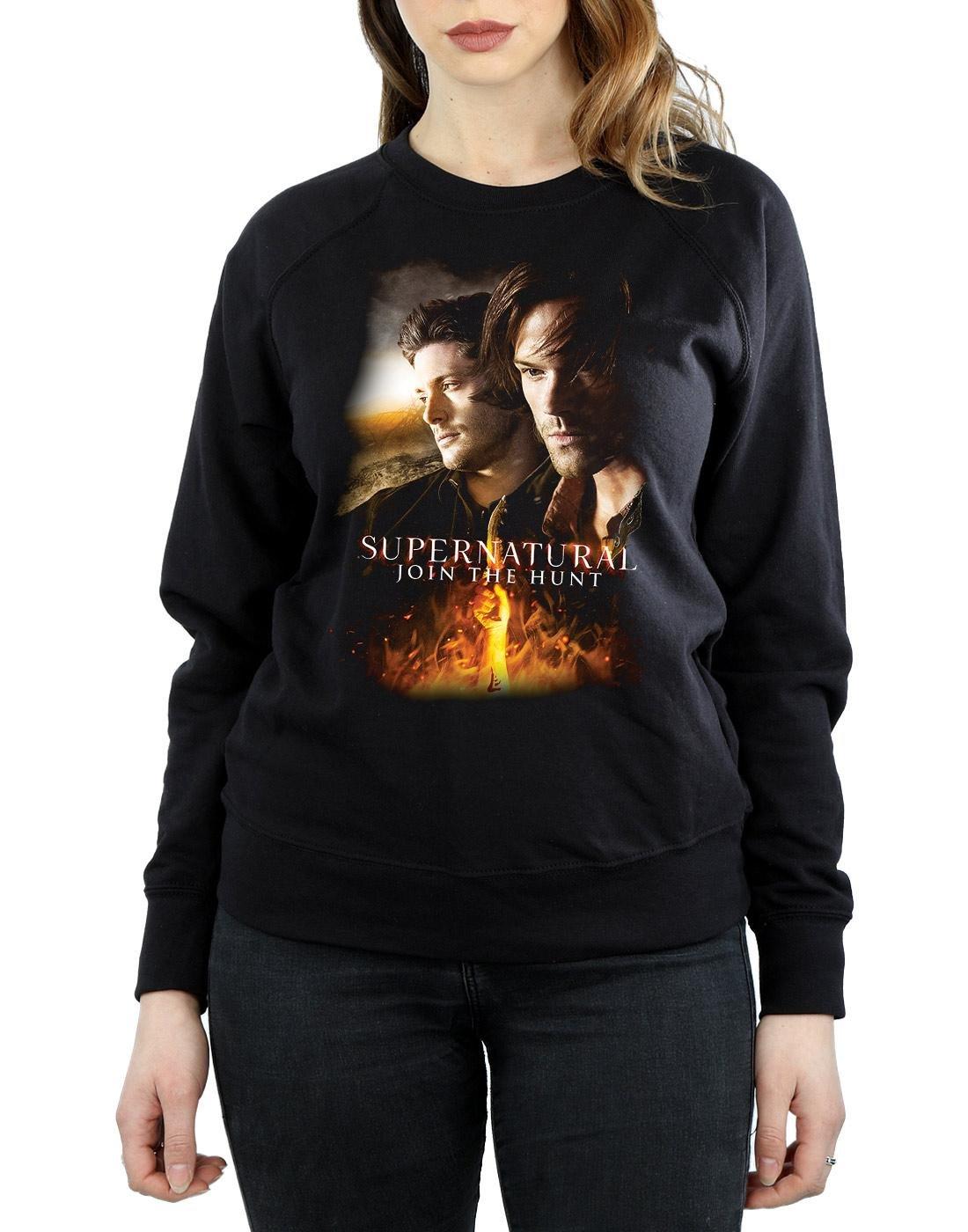 Supernatural  Flaming Poster Sweatshirt 