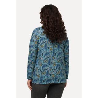 Ulla Popken  Maglia a fantasia Paisley con scollatura a V e maniche lunghe 