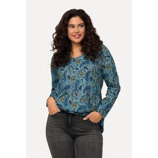 Ulla Popken  Maglia a fantasia Paisley con scollatura a V e maniche lunghe 