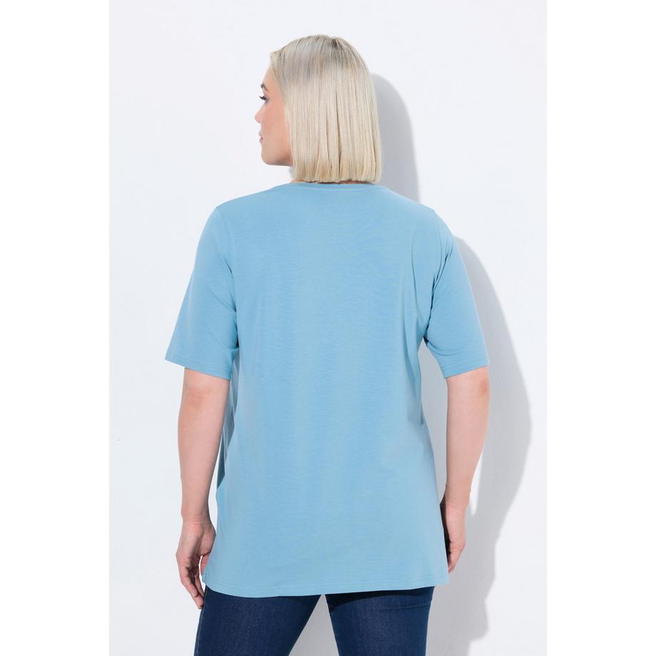 Ulla Popken A-Linie Rundhals Halbarm T-Shirt  