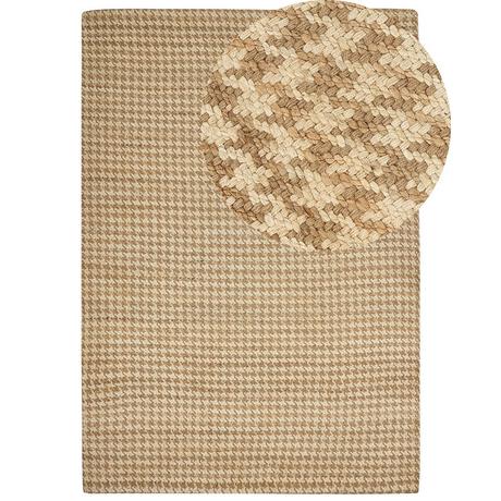 Beliani Teppich aus Jute Boho ARAPTEPE  