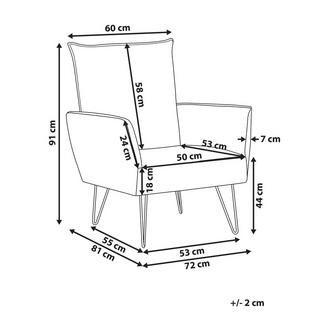 Beliani Sessel aus Polyester Modern RIBE  