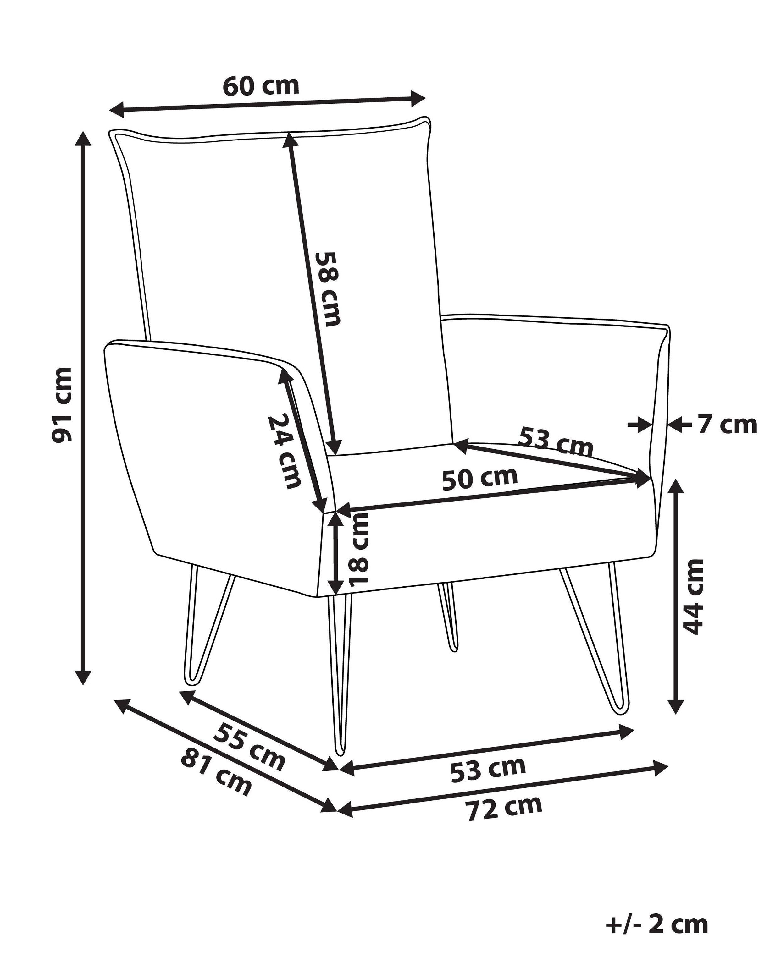 Beliani Fauteuil en Polyester Rétro RIBE  