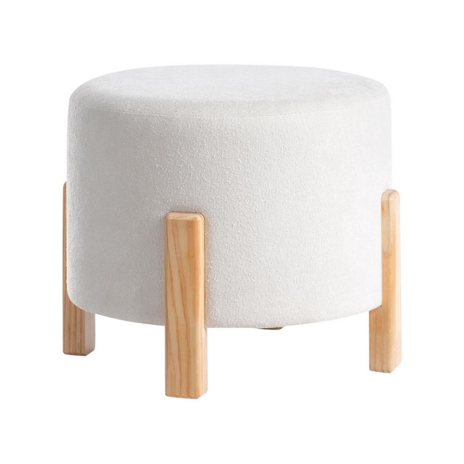 Beliani Pouf en Tissu chenille Scandinave TERRY  