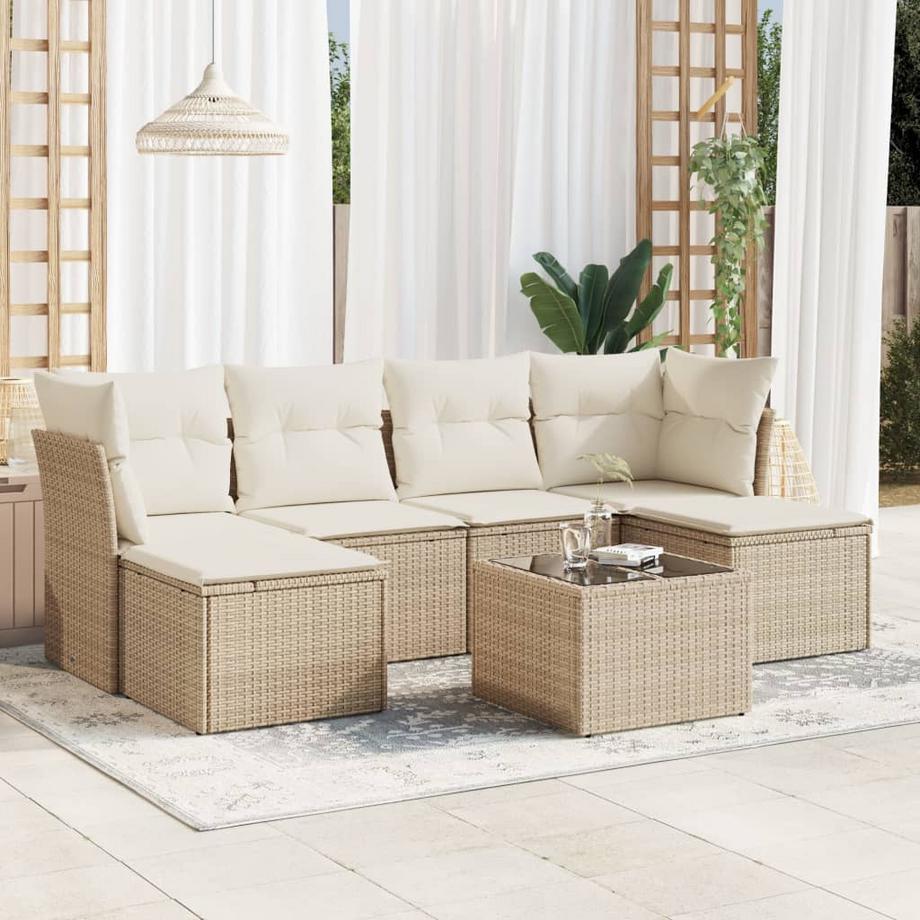 VidaXL set divano da giardino Polirattan  